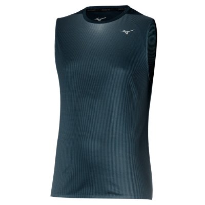 Camiseta sin Manga Mizuno AERO Hombre - Negros - Chile M169BMWGDP